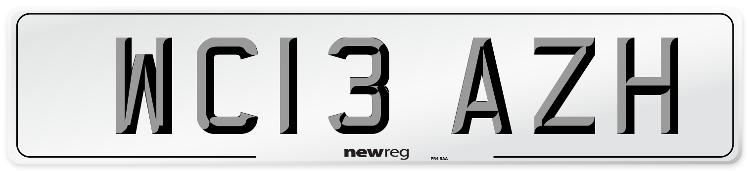 WC13 AZH Number Plate from New Reg